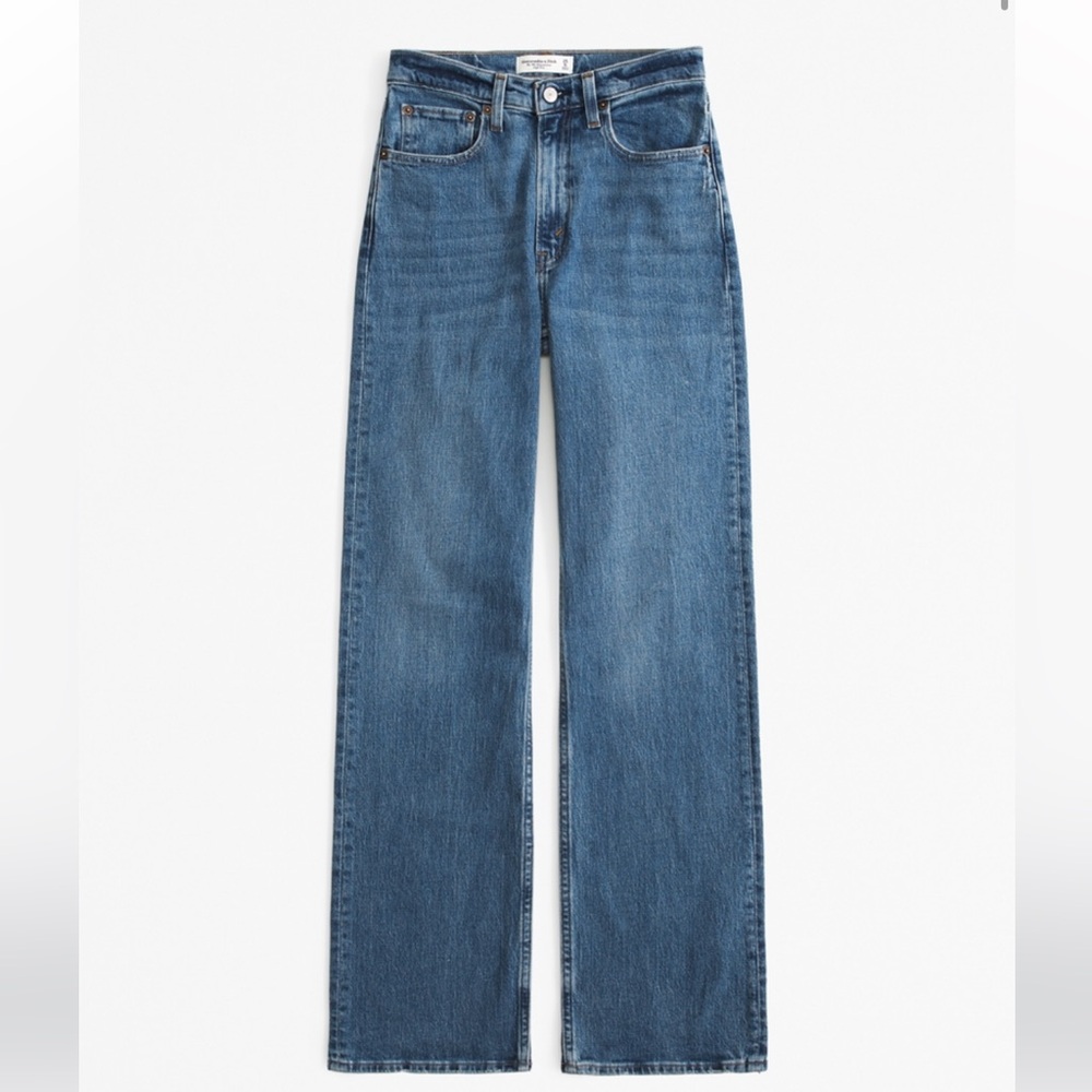 Abercrombie High Rise 90s Relaxed Jean Dark Wash